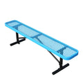 Outdoor Furniture Public Park Backless Steel Mesh Bench Seating Outside Garden Yard Patio Metal Seat Benches Without Back