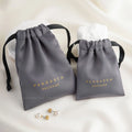 PandaSew Custom Jewelry Pouch Luxury Dense Silk Satin Drawstring Bag with Custom logo
