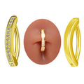 Gaby New  Arrive  14G ASTM F136 Titanium Hypoallergenic Belly Button Rings G23 Piercing Titanium Body Jewelry
