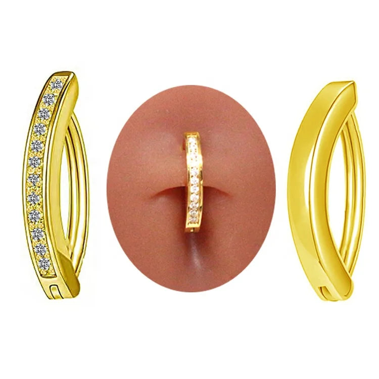 Gaby New  Arrive  14G ASTM F136 Titanium Hypoallergenic Belly Button Rings G23 Piercing Titanium Body Jewelry