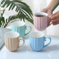 Factory Manufacturer Wholesale Nordic Cute Embossed Ceramic Coffee Mug Creative Couple Mugs Breakfast Milk Oat Mugs