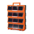 LEADLOONG Modern 12-Grid Inclined Open Drawer Transparent Plastic Organizer Storage Box for Toys Jewelry Garage