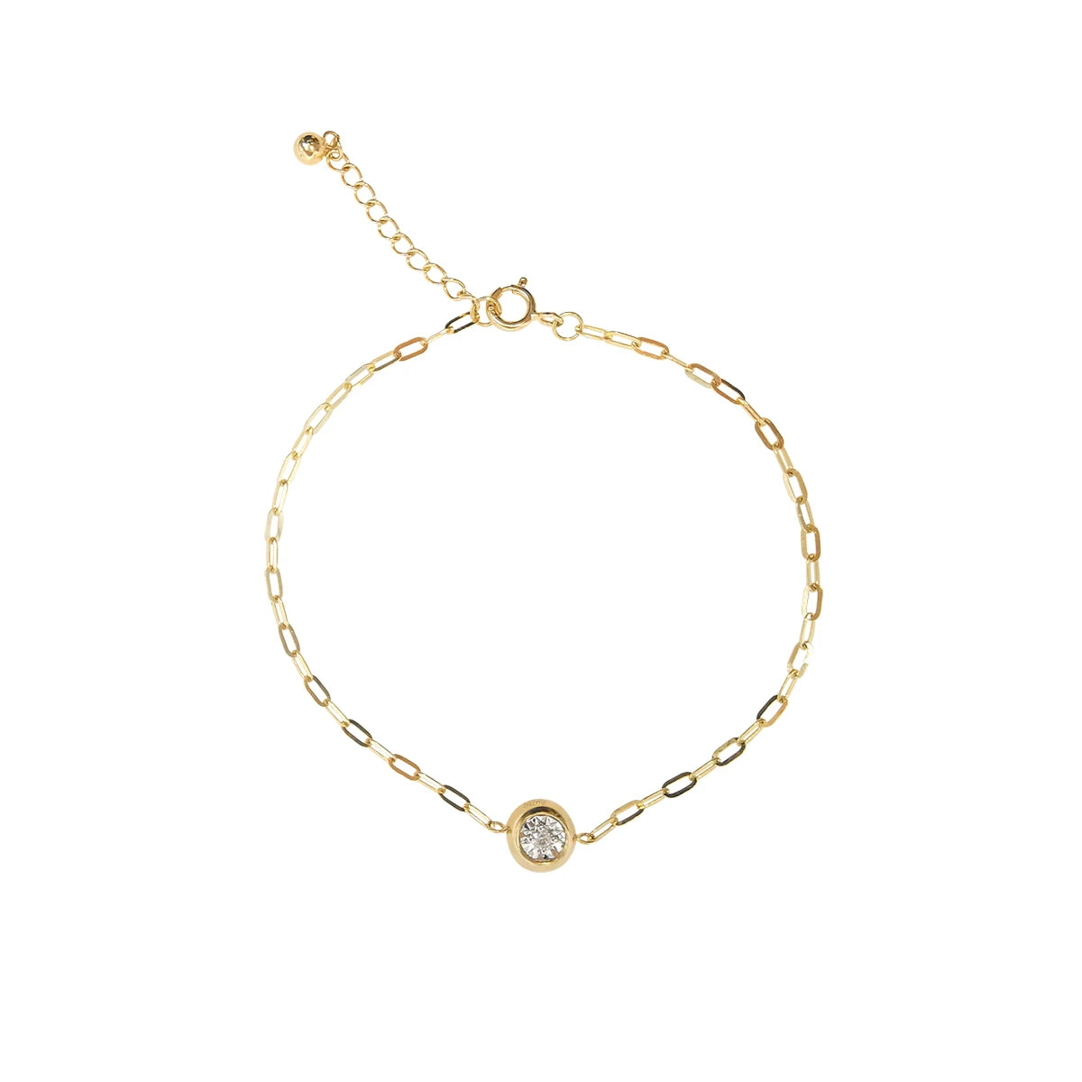 New Arrival 18k Real Gold Bracelet Classic Fashionable Design 18K Genuine Gold Diamond Pendant Bracelet