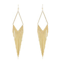 Sparkly Chain Drop Statement Dangle Long Tassel Bridal Wedding Earrings for Women Girls