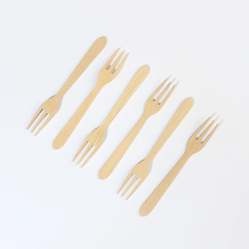 Fruit Dessert Cake Compostable Bamboo Chip Fork