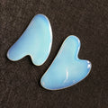 Natural Jade Stone Slimming Handmade Opalite Massage Heart Facial Gua Sha Tool