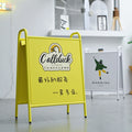 Cream Wind Wrought Iron Paint Advertising Board Double-sided Floor Standing Display Board