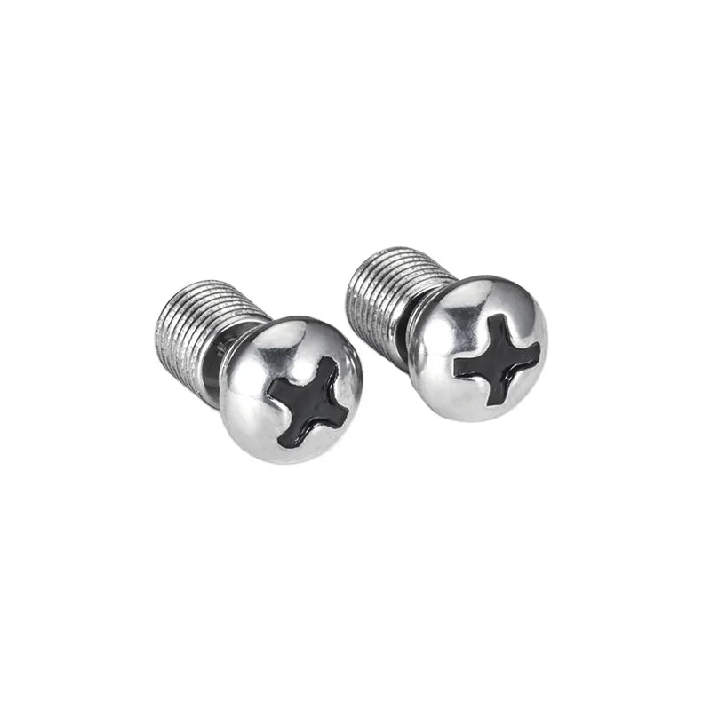 CraftWolf African Fine Jewelry Stainless Steel Screw Vintage Stud Earrings Vintage Silver Steel Nut Stud Earrings Unisex Classic