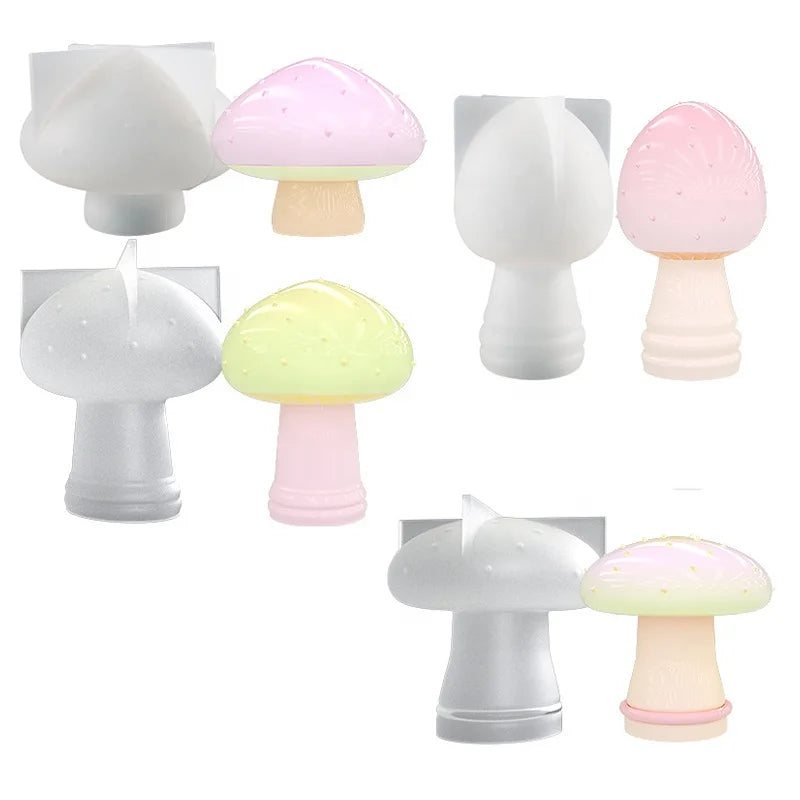 3D Mushrooms Silicone Mold for Resin Art Bath Bombs Clay Art or Wax Melts