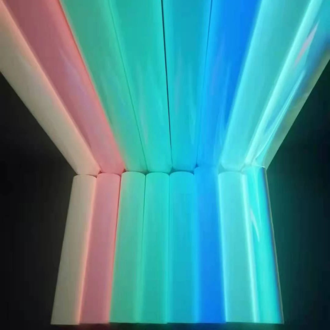 Wholesale Simple Letter Glow in the Dark Iron-on Vinyl Heat Transfer for Clothing for High Temperature PU Film Material