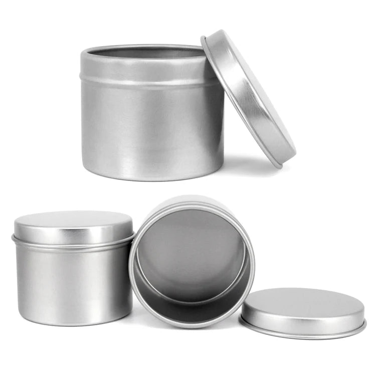Custom Round Aluminum Tin Box logo Tin Box Packaging Aluminum Jar Empty Box Tin Can