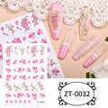 New Design love Flowers Butterfly Patterns Nail Decals Stickers Nail for Girls Ladies Women DIY Beauty Nail Art