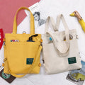 Eco-Friendly Canvas Cotton Tote Shopping Bag with Zipper Customized Logo Handle Recyclable and Durable-Wholesale