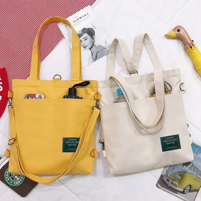 Eco-Friendly Canvas Cotton Tote Shopping Bag with Zipper Customized Logo Handle Recyclable and Durable-Wholesale
