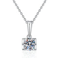 Fashion Jewelry Simple Design Oxhead Shape 925 Sterling Silver Jewelry 1Carat Vvs1 D Color Moissanite Necklace for Women