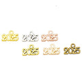 Cheap Wholesale DIY Jewelry Findings Accessories Making Metal Zinc Alloy Year Number 2025 2026 Charm