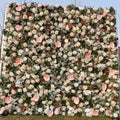 EG-A010 Wholesale Custom White  Wedding Supplies Decoration Rose Backdrop Silk Artificial Decorative Flower Wall