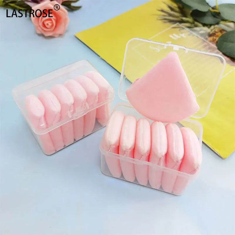 Make Your Own Logo Triangle Velvet Powder Puff Makeup Loose Sponge Puff Private Label Cosmetic Powder Puffs for Face