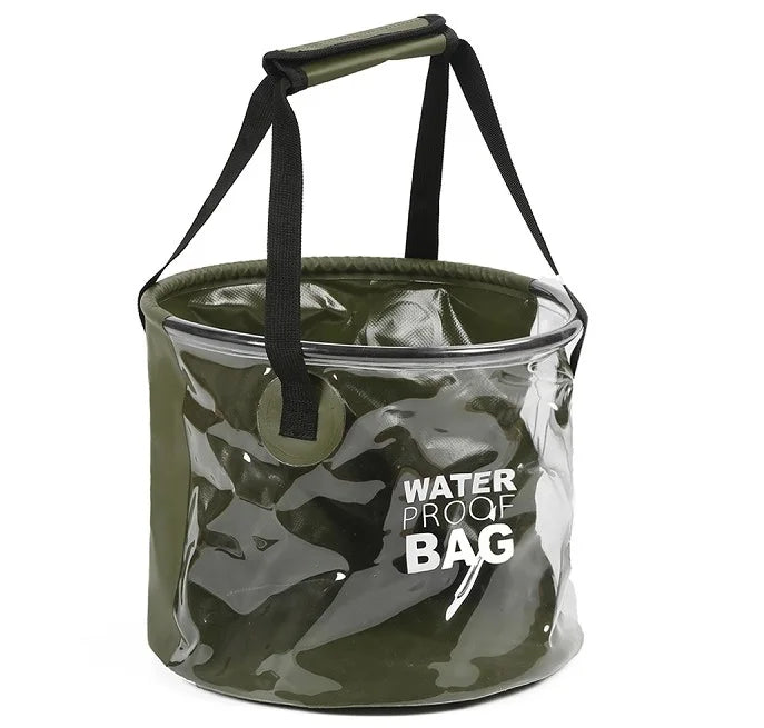 Camping Picnic Folding Portable Fishing Bucket 500D Tarpaulin PVC Environmental Protection Can Customize Color and Logo