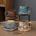 Unique Vintage Ceramic Cups and Plates for Morning Coffee Lovers