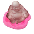 Large Super Large Buddha Shape Maitreya Food Grade Silicone Fondant Soap Bar Soap Candle Mold 400g Pink Eco-Friendly YLX Brand