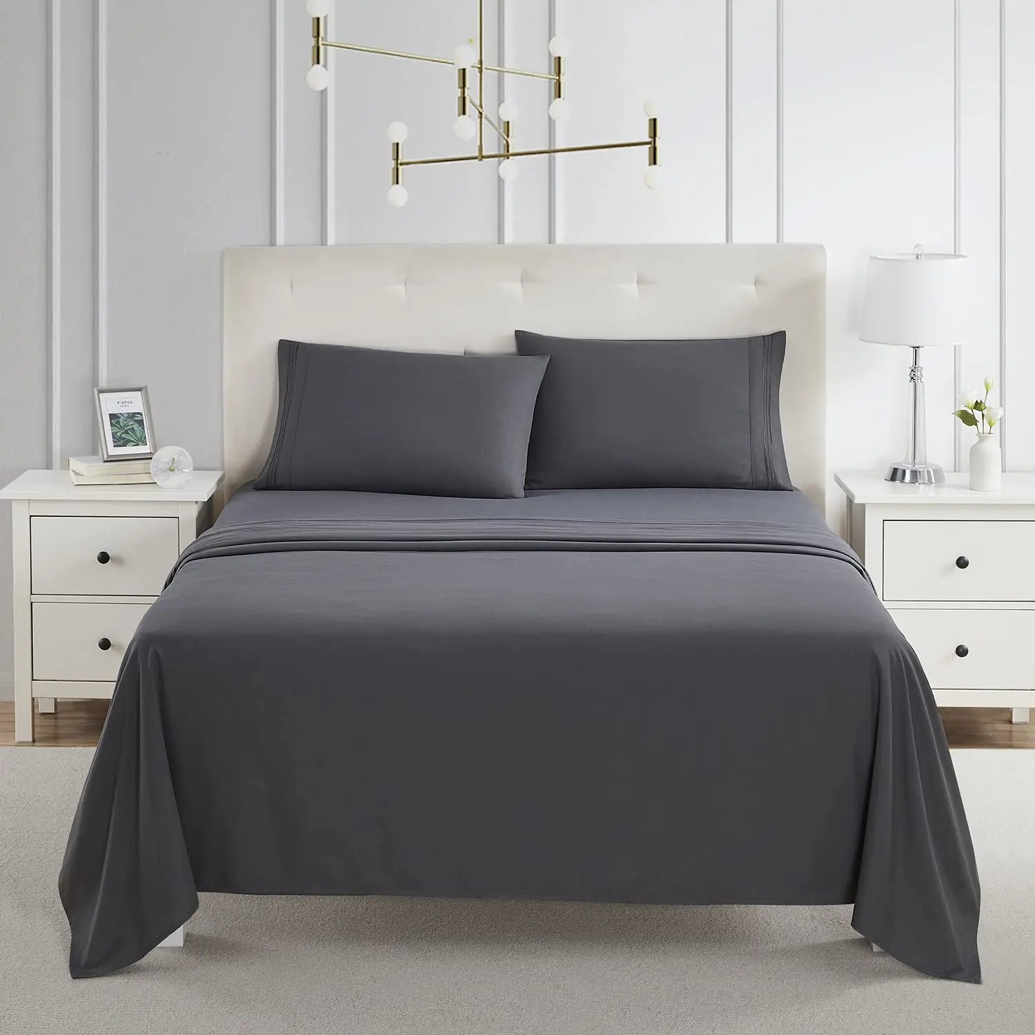Wholesale Polyester Duvet King Size Sheet Set Hotel Luxury Pillowcases Fabric Extra Soft Cooling Bed Winter Bed Sheets