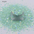 New Macaron Holographic Mixed Chunky Glitter Colorful Hexagon Shape Polyester Glitter for Nails Crafts Arts Painting Decorations