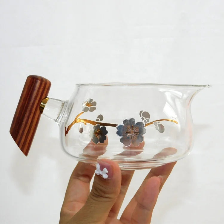 Tea Cup 300ml Heating and Thickening Gongfu Glass Fair Tea Cup With  Handle