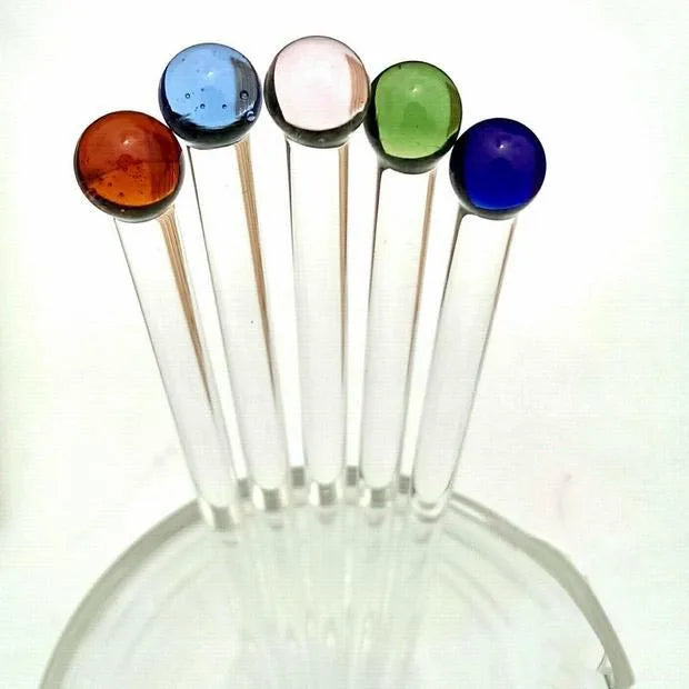 Colored Borosilicate Glass Bar Stirrer Glass Cocktail Stirring Coffee Stirrers
