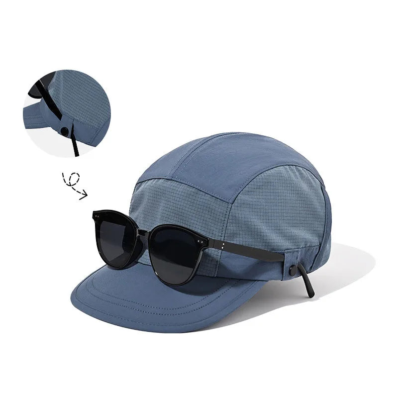 Bestella Quick-Drying Five Panel Baseball Cap Men's & Women's Outdoor Mountaineering Hat with Tooling Function for Spring Summer