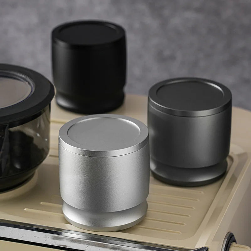 Custom Logo 58mm Espresso Aluminum Coffee Dosing Cup Barista Tools Coffee Powder Coffee Containers