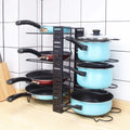 Multi-layer Adjustable Pot Cover Storage Rack Kitchen  Storage Holders Pan Lid Rack Kitchen Countertop  Storage Rack