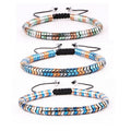 New Design Colorful Wave Hematite Beads Handmade Cord Braided Beads Macrame Bracelet Men Women JBS11284