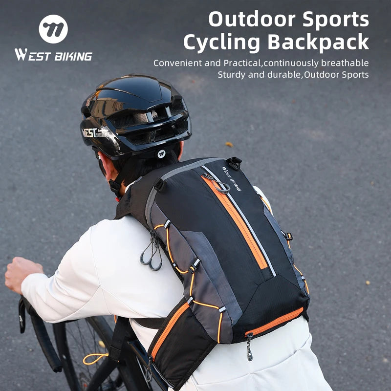 WEST BIKING Cycling Backpack With Rain Cover Reflective Climbing Backpack Waterproof Ultralight Large Capacity Backpack