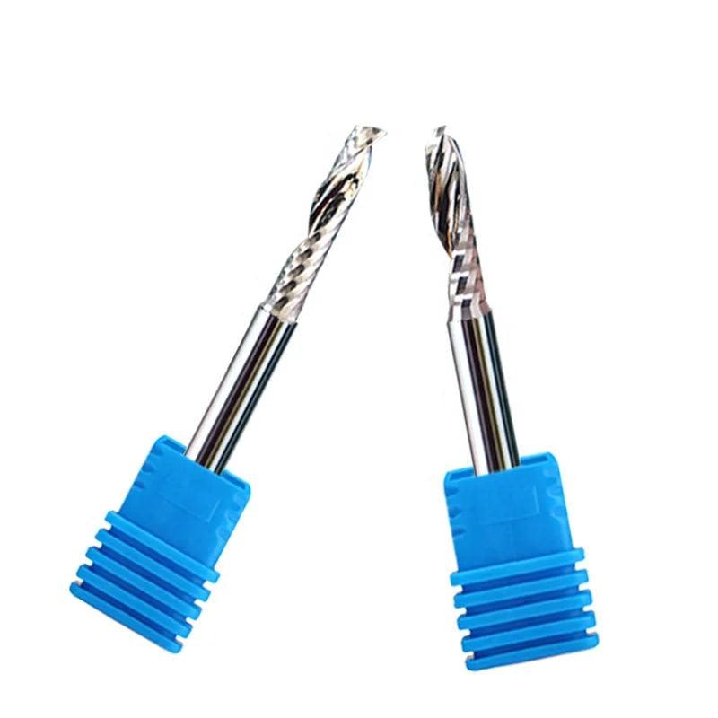 Jinchuan Single Flute Spiral End Mill 3.175mm 4mm Cutting Tools for Acrylic PVC Hot Sale CNC Machine Cutter Router Bit ODM OEM