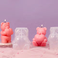 New 3D Cute Bear Silicone Aromatherapy Plaster Mold Craft Resin Mold DIY Candle Mould