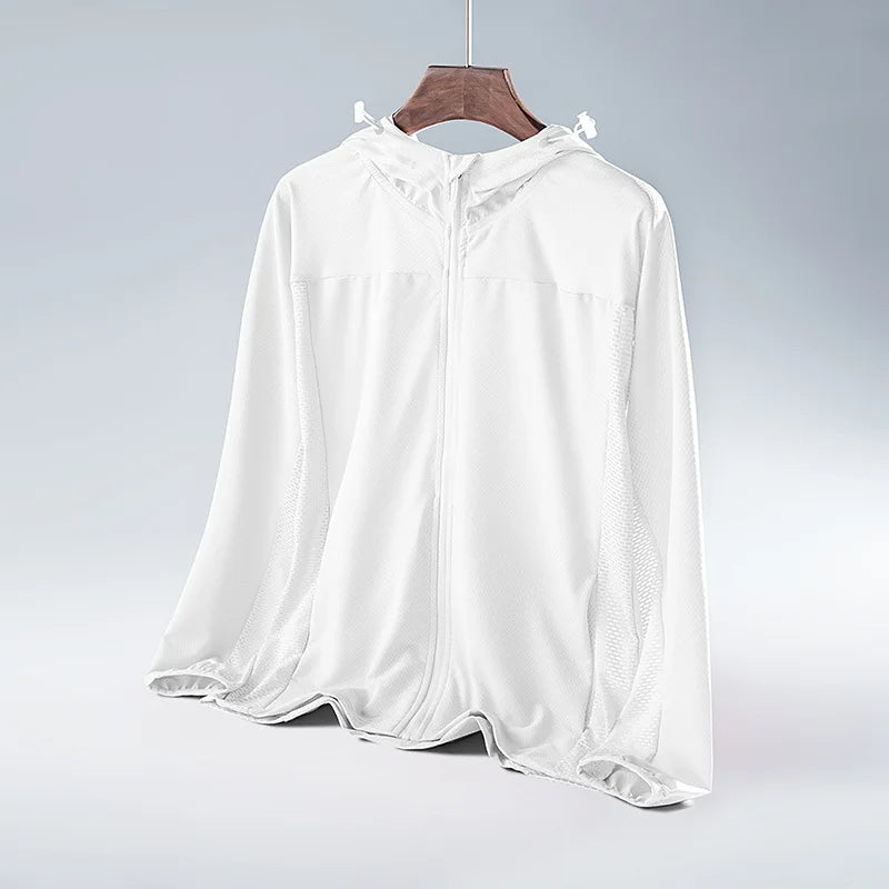 Unisex UPF50 Anti-UV Protective Jacket with Breathable Feature Sun-Transparent Sunscreen Clothing for Adults Men's UV Protection