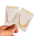 Fashion PVD Plated Silver 18K Gold Stainless Steel Charm Star Crescent Moon Bracelet Jewelry for Women