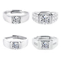 Simple Designs Jewellery D Color Moissanite Mens Rings 18K Gold Diamond Wedding Ring