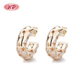 Earrings for Girls Exquisite Hollow Hanging Zircon Earrings Wholesale Fashion Jewelry in 18K Gold-Plated