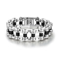 Wholesale Man Jewelry Stainless Steel Biker Bracelets Chunky Men's Motorcycle Bicycle Chain Bracelet
