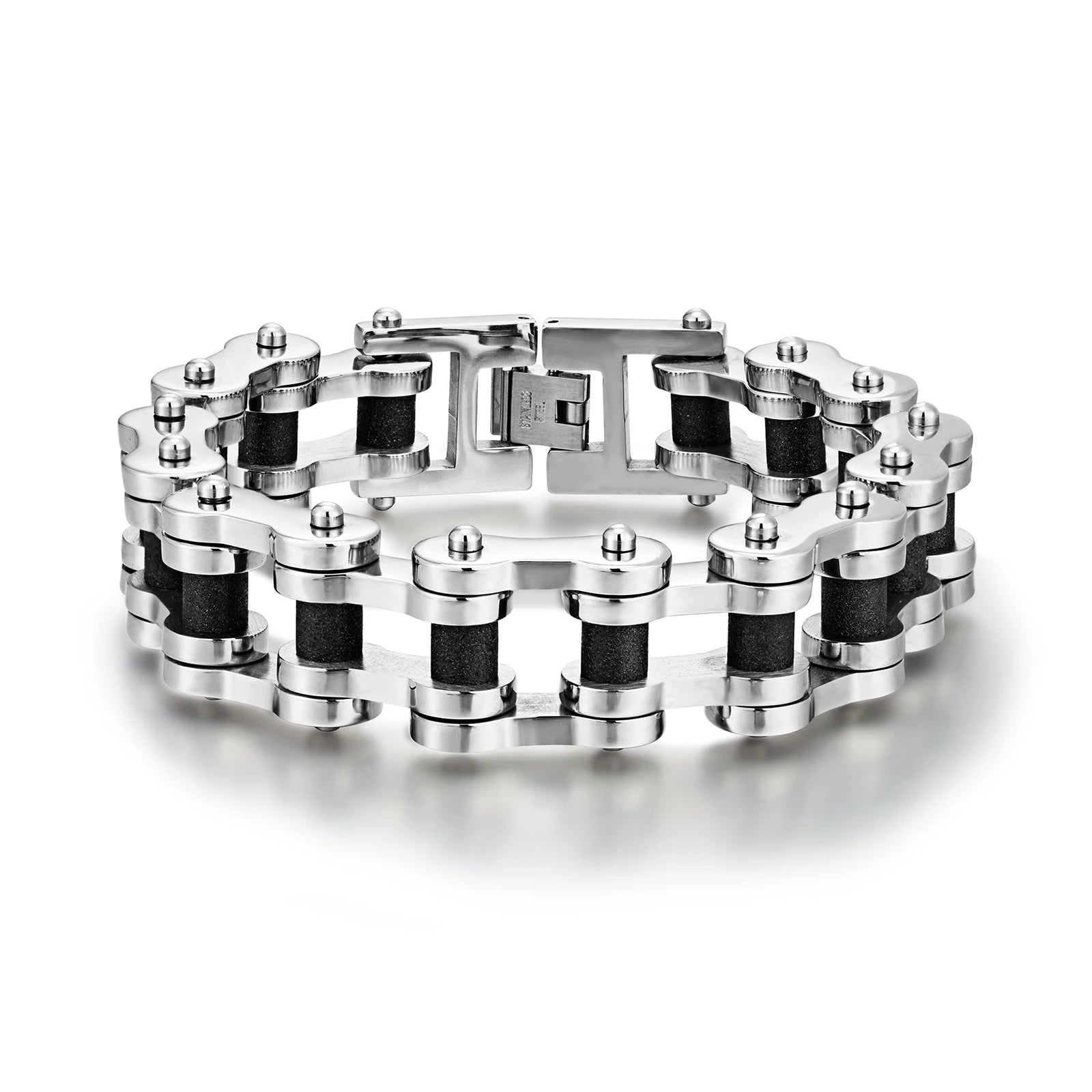 Wholesale Man Jewelry Stainless Steel Biker Bracelets Chunky Men's Motorcycle Bicycle Chain Bracelet