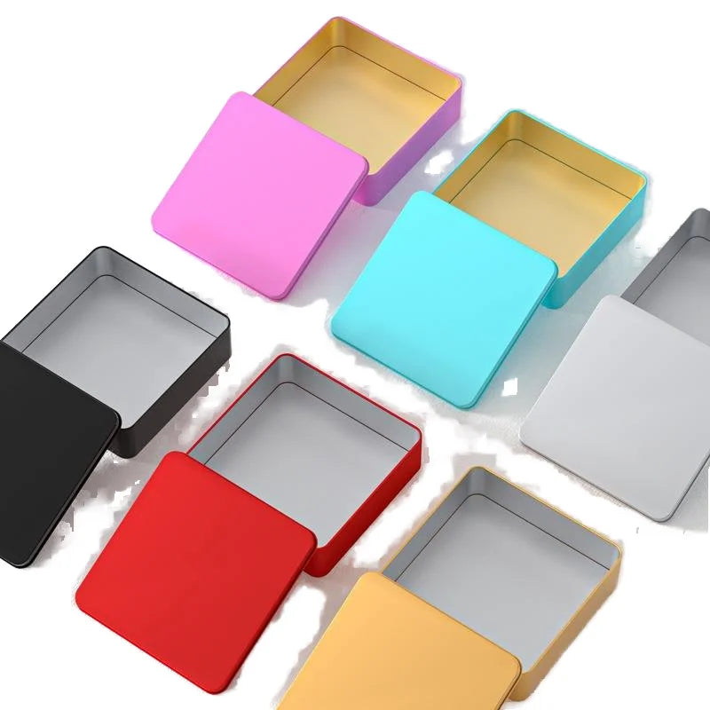 Candy Packaging in Stock square Tin Tea Box Mooncake Packaging Box