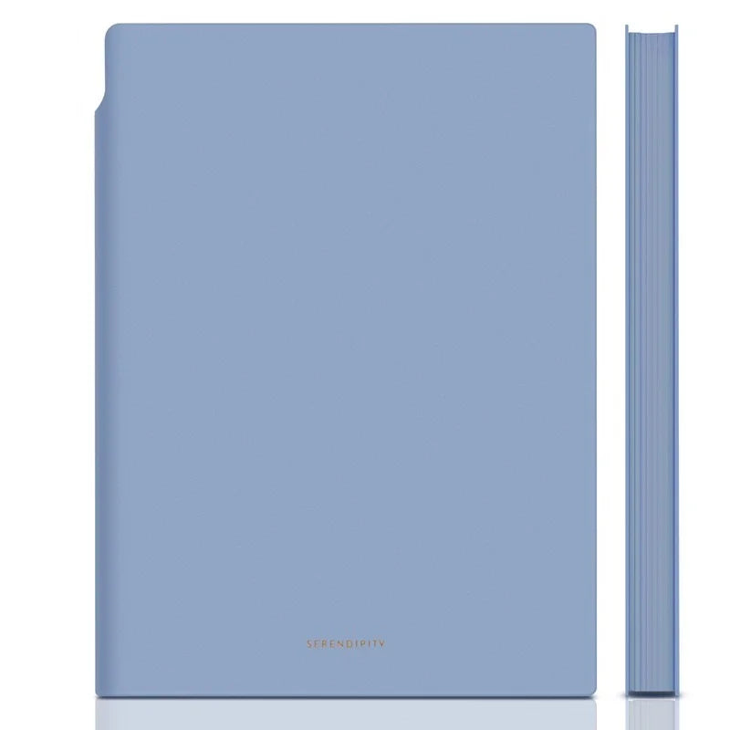 Deli 22290 Blue Leather Cover Notebook A5 Business Waterproof PU Notebook Student Soft Cover Notepad 48pcs Per Carton Set