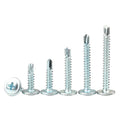 M4.2 Galvanized Steel Self-Drilling Screws with Truss Head Wafer CSK Head Zinc Plated Roofing Screw Metric Measurement System