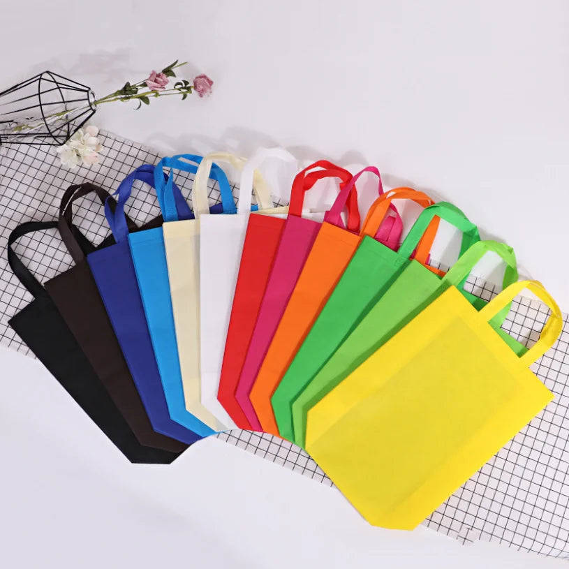 Wholesale Cheap Nonwoven Recycle Reusable Supermarket Grocery PP Polypropylene Fabric Tote Shopping Non Woven Bags