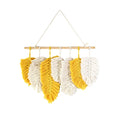 Dropshipping Handmade Macrame Wall Hanging Feather Cotton Woven Leaves Headboard Door Porch Hangings Boho Decor Wall Tapestry
