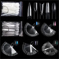 Custom High Quality 50pcs Natural Clear White Nail Tips Display Nail Gel Polish Practice Swatch Color Chart for Salon