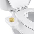 Modern White Plastic Fresh Water Spray Bidet Toilet Seat Attachment Dual Nozzle Non-Electric Mechanical Floor Mounted Vertical