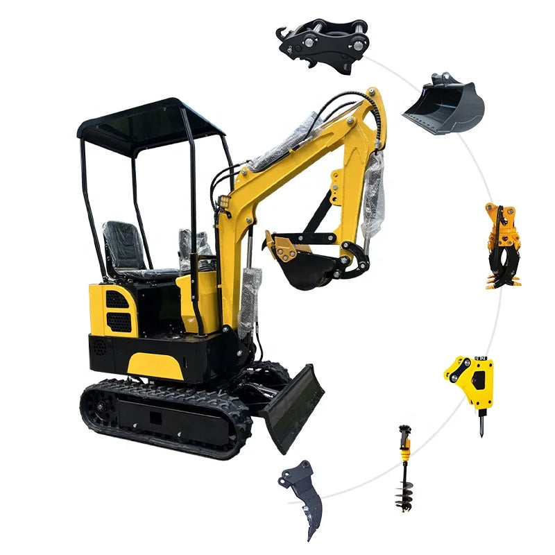 Free Shipping High Quality 1.2 Ton Excavator Mini Excavator Digger Mini Excavators 1.2 Ton for Sale